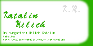 katalin milich business card